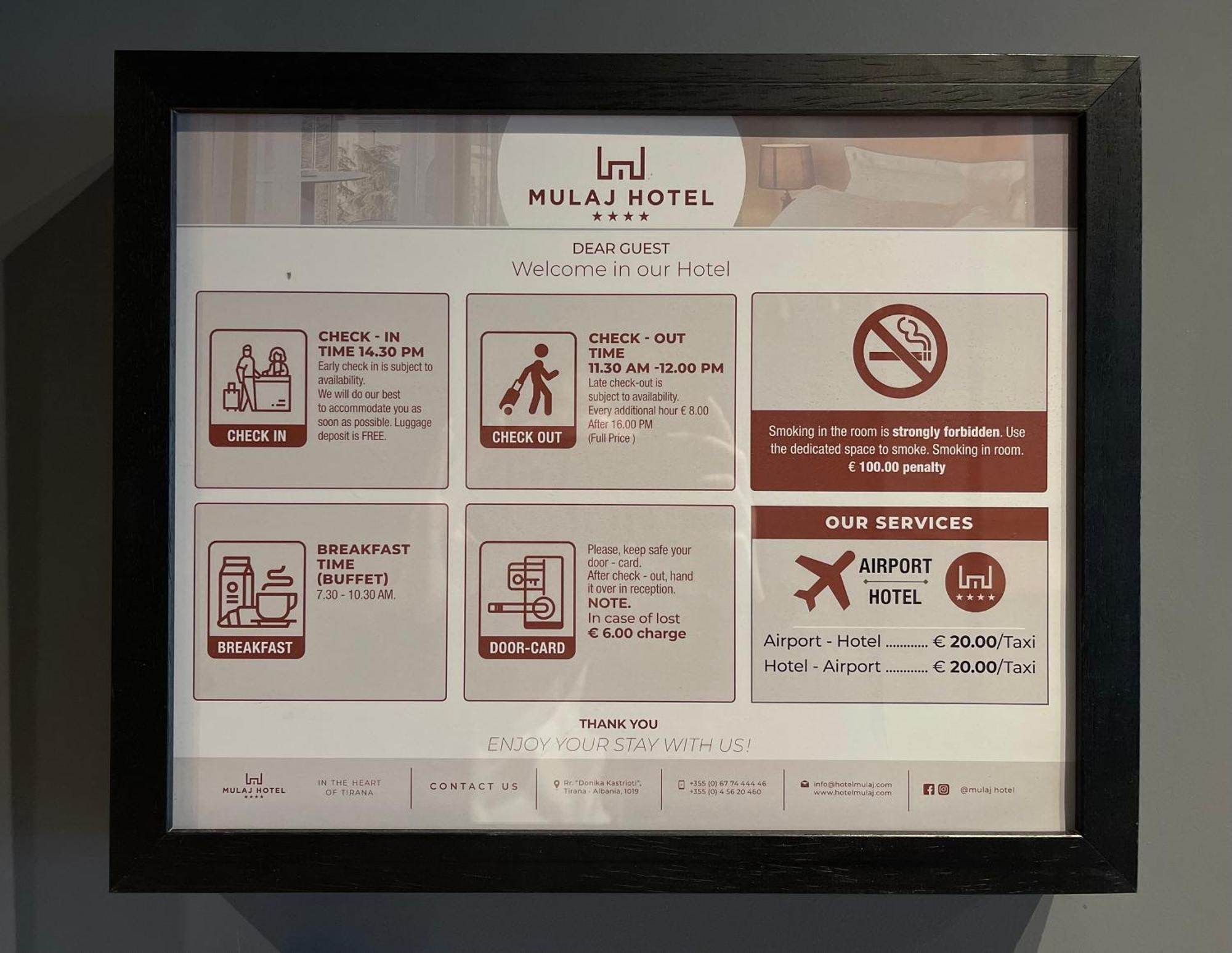 Mulaj Hotel Тирана Экстерьер фото